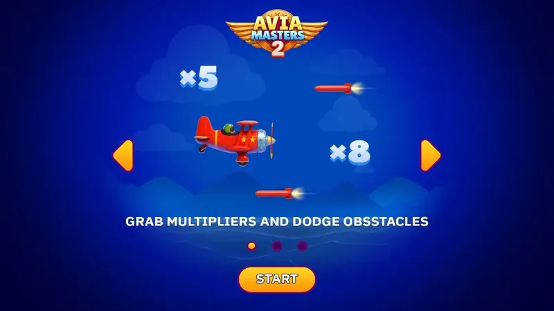 Aviamasters 2: grab multipliers and dodge rocket obstacles